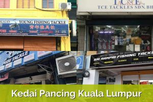 Kedai pancing di Telaga Batu, Malaysia